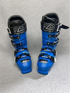 Lange RS 130 Ski Boots Blue Race Performance Size 24 24.5 Mondopoint 286mm F15